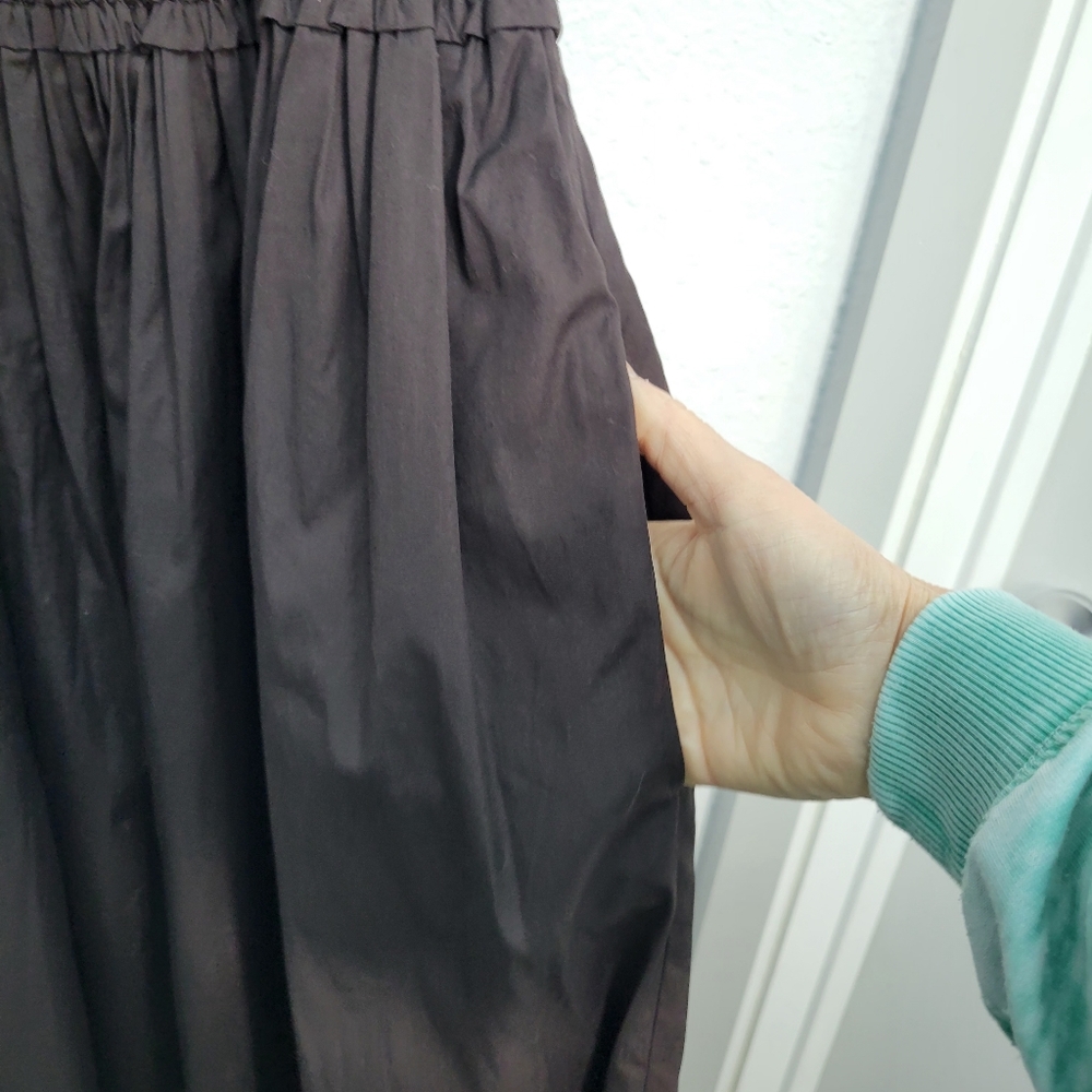 Madewell The Melody Smocked Midi Dress Size M NWT Brown Molasses - Picture 9 of 12